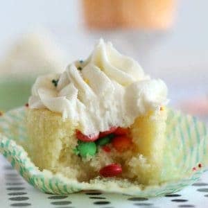 Vanilla Cupcakes with a Fun Surprise Inside!