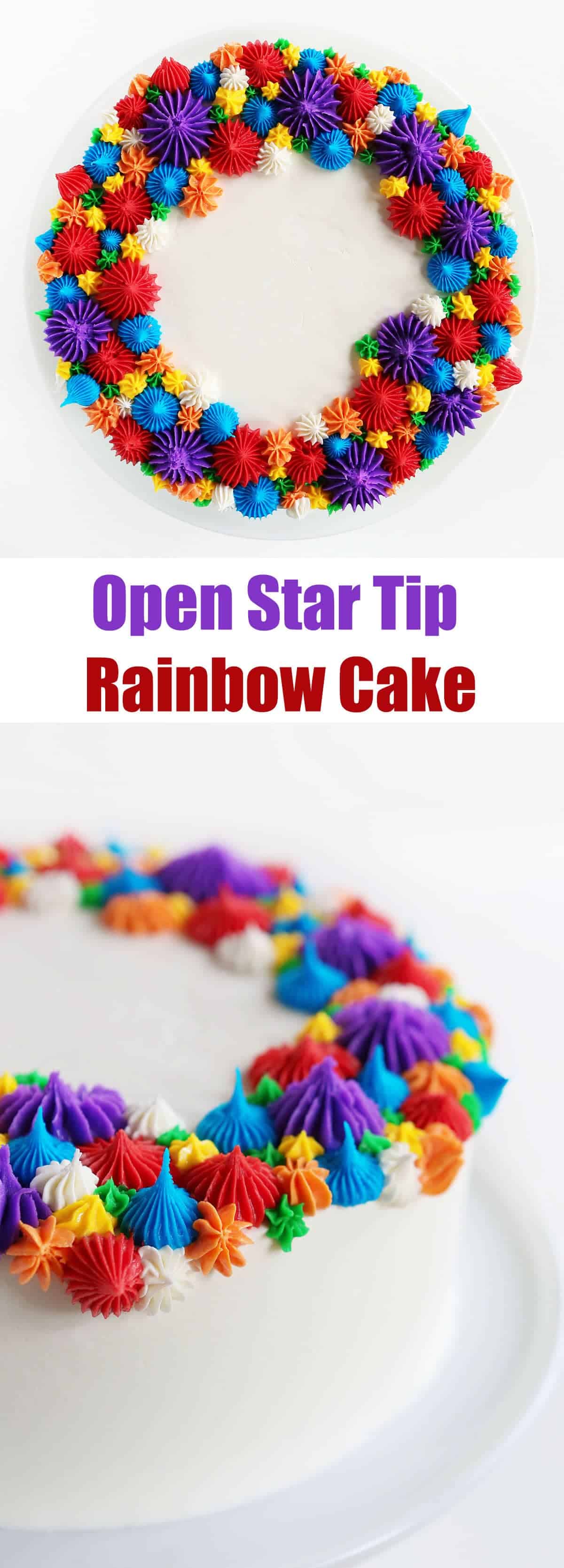 Create a beautiful, show-stopping cake with only open star tips!